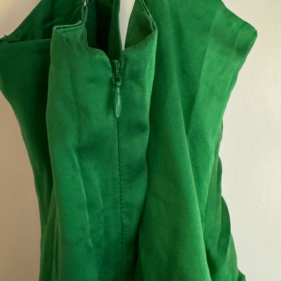 Cinq à Sept Green Lizzy Draped Silk Mini Dress sz 0 - Picture 9 of 13